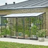 Halls QUBE LEAN-TO 612 VÆGDRIVHUS 3 MM HÆRDET GLAS SORT 7,1 M2^ Vægdrivhuse
