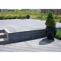 IBF BONDESTEN NORMALSTEN BELÆGNINGSSTEN 5 X 14 X 21 CM SORT^ Belægningssten