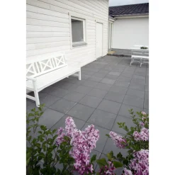 IBF MODUL 40 HAVEFLISE 5 X 40 X 40 CM SORT/ANTRACIT^ Havefliser
