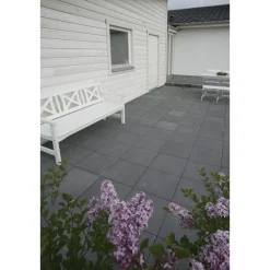 IBF MODUL 40 HAVEFLISE 8 X 40 X 40 CM SORT/ANTRACIT^ Havefliser