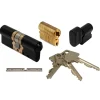 Jasa NOIR UNIVERSAL DRÅBECYLINDER CYLINDERLÅS DRÅBECYLINDER MATSORT 1 STK^ Låsecylindere