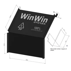 Jual WINWIN PLADE SPÆRAFSTAND 813 MM VINDSTOPPLADE SORT 450 + 850 + 50 MM^ Tilbehør Tag