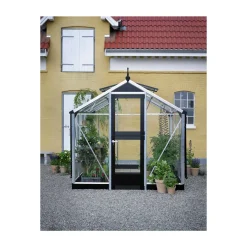 Juliana COMPACT EKSKL. SOKKEL DRIVHUS 3 MM HÆRDET GLAS HELE BANER ALU 8,2 M2^ Drivhuse