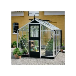 Juliana COMPACT EKSKL. SOKKEL DRIVHUS 3 MM HÆRDET GLAS HELE BANER ALU 6,6 M2^ Drivhuse