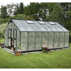 Juliana GARTNER EKSKL. SOKKEL DRIVHUS 10 MM POLY ANTRACIT 21,4 M2 Discount