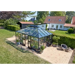 Juliana GRAND OASE ORANGERI 3 MM HÆRDET GLAS HELE BANER ANTRACIT 18,8 M2 Outlet