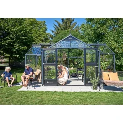 Juliana ORANGERI DRIVHUS 3 MM HÆRDET GLAS HELE BANER ANTRACIT 21,5 M2^ Orangerier