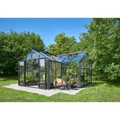 Juliana ORANGERI DRIVHUS 3 MM HÆRDET GLAS HELE BANER ANTRACIT 21,5 M2^ Orangerier