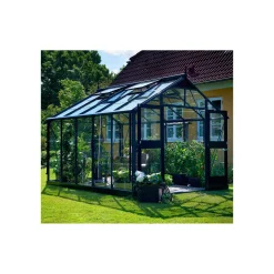 Juliana PREMIUM DRIVHUS 3 MM HÆRDET GLAS HELE BANER ANTRACIT 10,9 M2^ Drivhuse