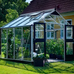 Juliana PREMIUM DRIVHUS 3 MM HÆRDET GLAS HELE BANER ALUMINIUM 8,8 M2^ Drivhuse