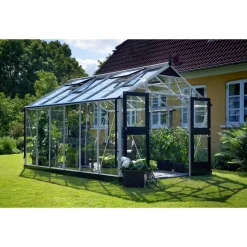 Juliana PREMIUM EKSKL. SOKKEL DRIVHUS 3 MM HÆRDET GLAS HELE BANER ALU 13 M²^ Drivhuse