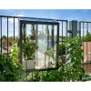Juliana URBAN BALCONY VÆGDRIVHUS 4 MM HÆRDET GLAS HELE BANER SORT 0,16 M²^ Vægdrivhuse