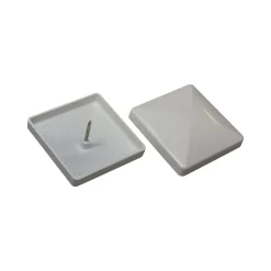 Kokille CAP 76 STOLPEHAT ALUMINIUM HVID 76 X 76 MM^ Stolper & Pæle