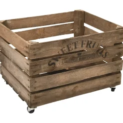 LAND ÆBLEKASSE TRÆ NATUR 40X49,4X35,2 CM Sale