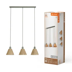 LEDVANCE DECOR RAFFIA GULVLAMPE BRUN/GRØN 71,3 CM New