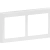 LK Fuga SOFT DESIGN 63 RAMME INKL. TEKNISK RAMME HVID 2 X 1 MODUL VANDRET^ Stikdåser & Stikkontaktrammer