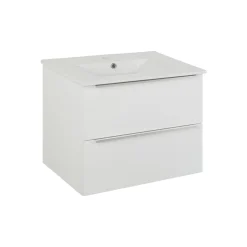 Milobad AURUM BADMØBEL HVID HØJGLANS 2 SKUFFER 60 CM