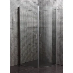 Milobad BUET, KLAR GLAS BRUSEHJØRNE 90 CM KROM^ Brusevægge