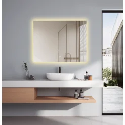 Milobad CL34 MED LED-LYS SPEJL 70X90 Outlet