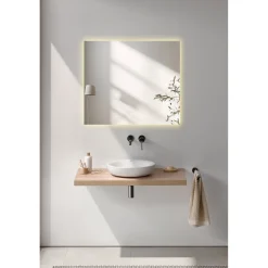 Milobad CL34 MED LED-LYS SPEJL 70X80 New