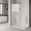 Milobad MESSING PROFIL BRUSEVÆG KLART GLAS 80 CM^ Brusevægge