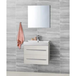 Milobad NORDIC DECK NATURE BADMØBEL HVID 2 SKUFFER 61 CM Best