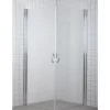 Milobad 90X90X195 CM LIGE BRUSEHJØRNE FROST 90 CM Outlet