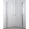 Milobad 90X90X195CM BUET BRUSEHJØRNE FROST 90 CM^ Brusevægge