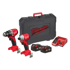 MILWAUKEE M18 BLCPP2B-402C SKRUEMASKINESÆT AKKU MED BATTERI OG LADER Best