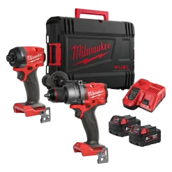 MILWAUKEE M18 FPP2A3-502X SKRUEMASKINESÆT AKKU MED BATTERI OG LADER Best