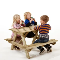 NORDIC PLAY Active 801-053PC BØRNEBORDBÆNKESÆT NATUR^ Bord- & Bænkesæt