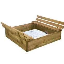 NORDIC PLAY Active TRÆ SANDKASSE 120 X 27 X 120 CM NATUR TRÆ^ Sandkasser