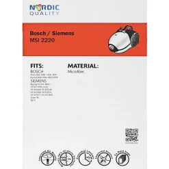 Nordic Quality MSI 2220 STØVSUGERPOSE 5 STK. Clearance