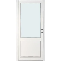 Outline 3-LAGS KLART GLAS FACADEDØR 114 X 948 X 2118 MM V HVID^ Yderdøre