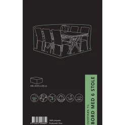 Outrium BORD+6 STOLE OVERTRÆK SORT Clearance