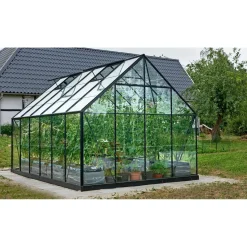Outrium DRIVHUS INKL. SOKKEL 3 MM DELT GLAS SORT 9,9 M2 Discount