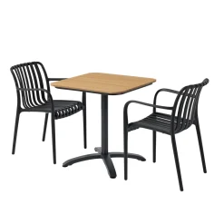 Outrium FARO/MURCIA BORD + 2 STOLE CAFESÆT SORT^ Cafesæt