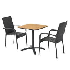 Outrium FARO/NAPOLI BORD + 2 STOLE CAFESÆT SORT Online