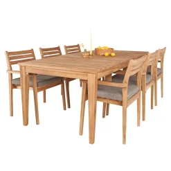 Outrium GILI MED 6 STOLE HAVEMØBELSÆT TEAK Clearance