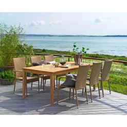Outrium GILI/NAPOLI MED 6 STOLE HAVEMØBELSÆT TEAK/NATUR Best