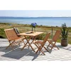 Outrium JAVA/SYROS BORD + 2 STOLE + BÆNK HAVEMØBELSÆT TEAK^ Havemøbelsæt
