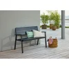 Outrium KORFU MED RYGLÆN HAVEBÆNK SORT 117 CM^ Havebænke