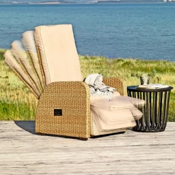 Outrium SAINT TROPEZ VANDAFV. HYNDE LOUNGESTOL NATUR^ Lounge Havemøbler