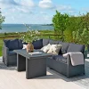 Outrium SARDINIEN MED EKSTRA HØJ RYG SOFASÆT SORT^ Lounge Havemøbler