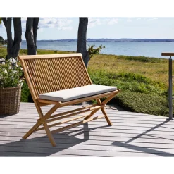 Outrium SYROS MED RYGLÆN HAVEBÆNK TEAK 110 CM^ Havebænke