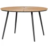 Outrium TAVIRA Ø120 CM HAVEBORD SORT/TEAK LOOK