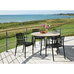 Outrium TAVIRA/MURCIA BORD + 4 STOLE HAVEMØBELSÆT NATUR/SORT Online