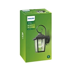 Philips BUZZARD UDENDØRS VÆGLAMPE SORT 60W^ Væglamper Ude