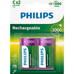 Philips C GENOPLADELIGT BATTERI 2 STK/PAK^ Batterier