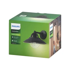 Philips CORMORANT UDENDØRS VÆGLAMPE SORT 42W Clearance